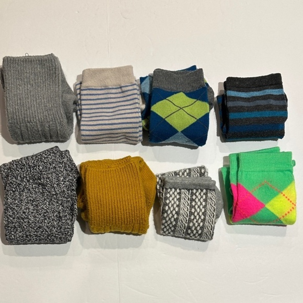 Assorted Colorful preppy Socks Set of 8